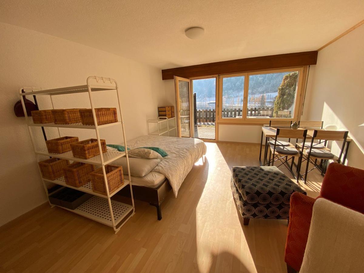 Ferienwohnung Cosy Studio In The Mountains Le Châble Exterior foto