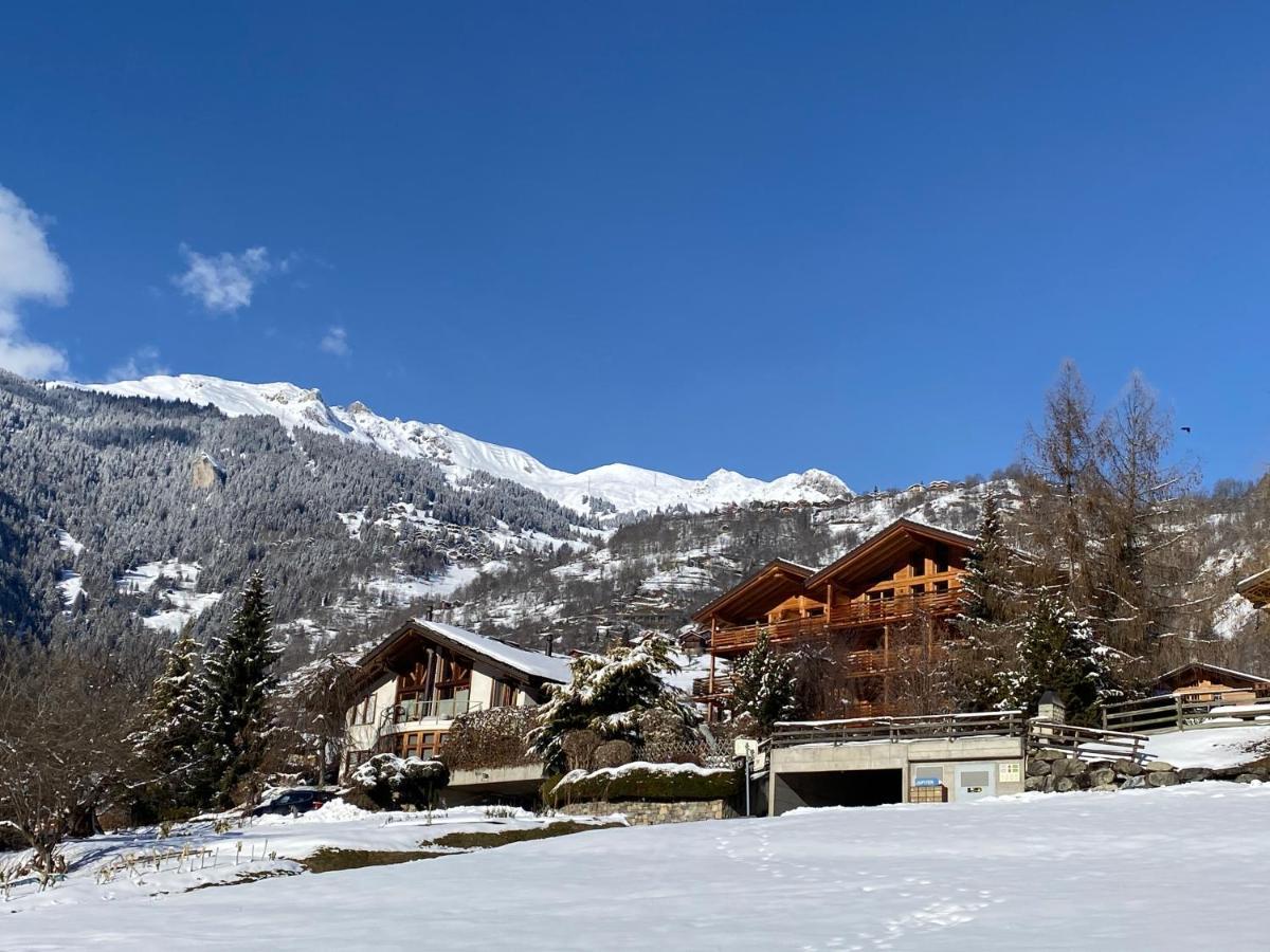 Ferienwohnung Cosy Studio In The Mountains Le Châble Exterior foto